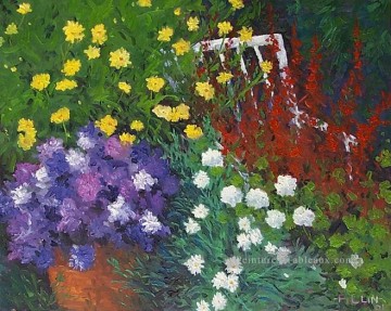 yxf033bE impressionnisme jardin Peinture à l'huile